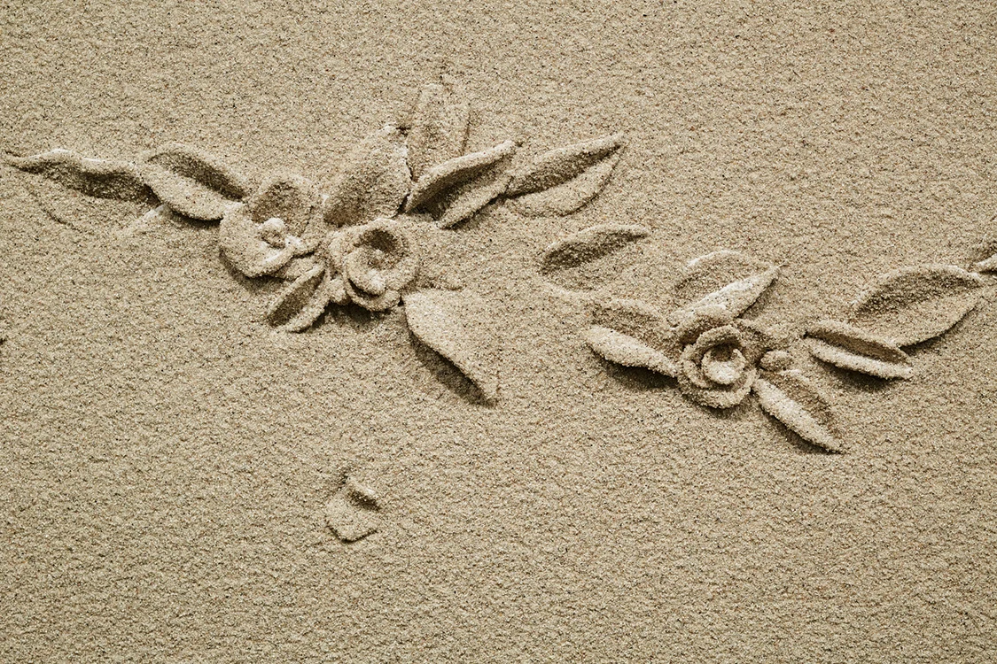 Hand-made Japanese plaster artwork in an Aman Tokyo corridor
