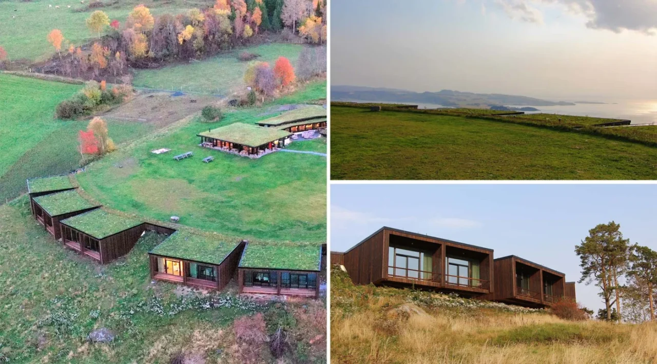 Øyna Cultural Landscape Hotel in Norway, with rooms set into the hillside