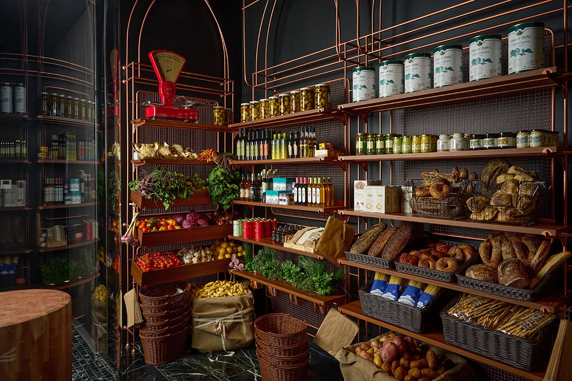 Display of meat products at the Melbourne store