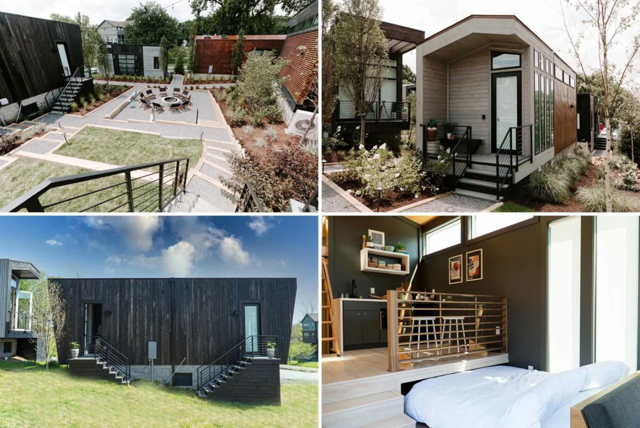 Ironwood Grove in Nashville, Tennessee, a group of six tiny homes run as a small hotel