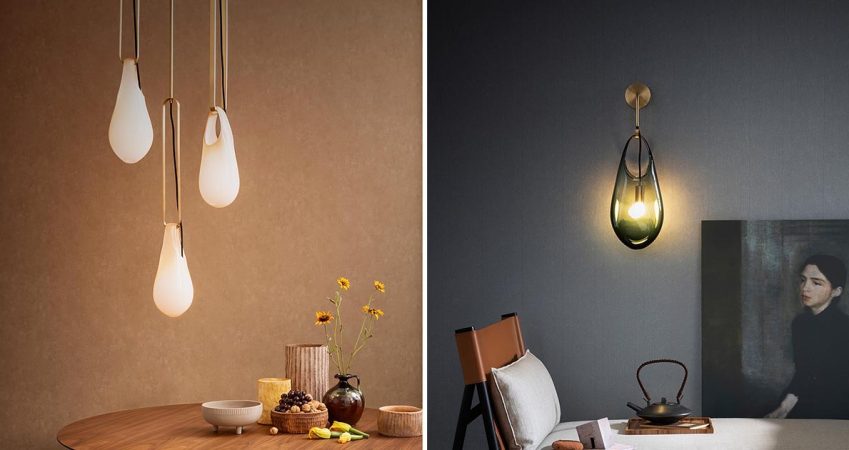 these-sconce-and-pendant-lights-look-like-glass-bags-hanging-from-a-hook