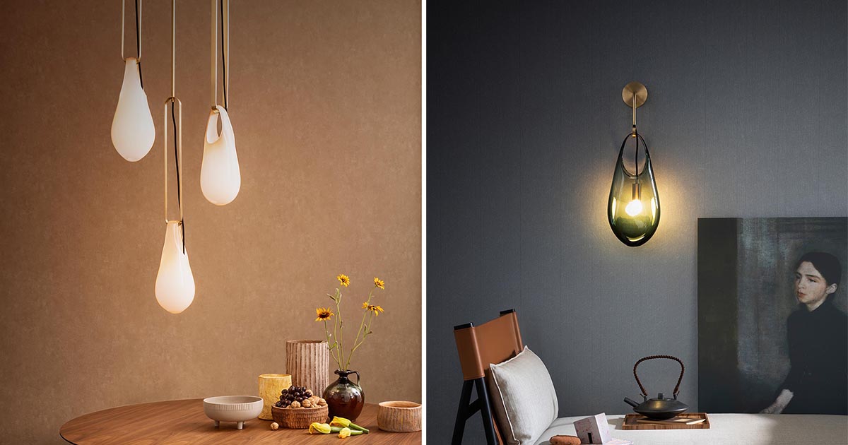 these-sconce-and-pendant-lights-look-like-glass-bags-hanging-from-a-hook