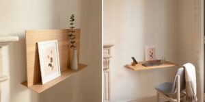 this-small-wall-mounted-shelf-transforms-into-a-desk-for-working-at-home