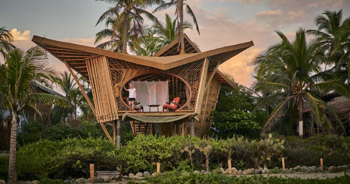 a-collection-of-bamboo-treehouses-was-designed-for-this-holiday-resort