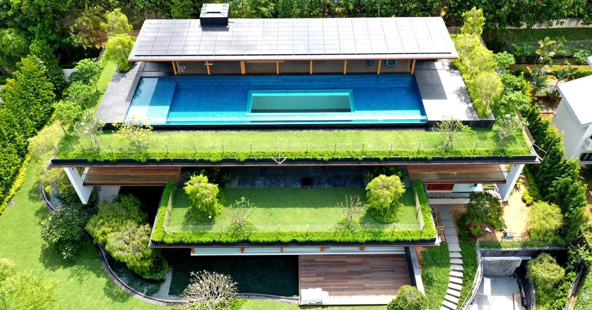 They Built A Rooftop Garden And Lounge Area On This Home To Enjoy The Views  Over Everything