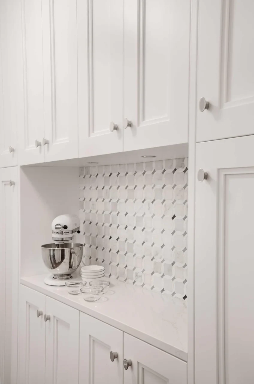 Patterned tile backsplash as a focal point