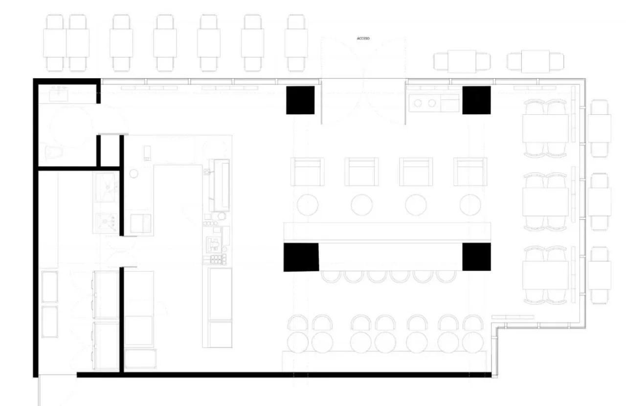 Floor plan of Kali Coffee