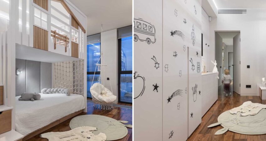 a-loft-play-area-was-designed-for-this-kids-bedroom-inside-an-apartment-with-high-ceilings