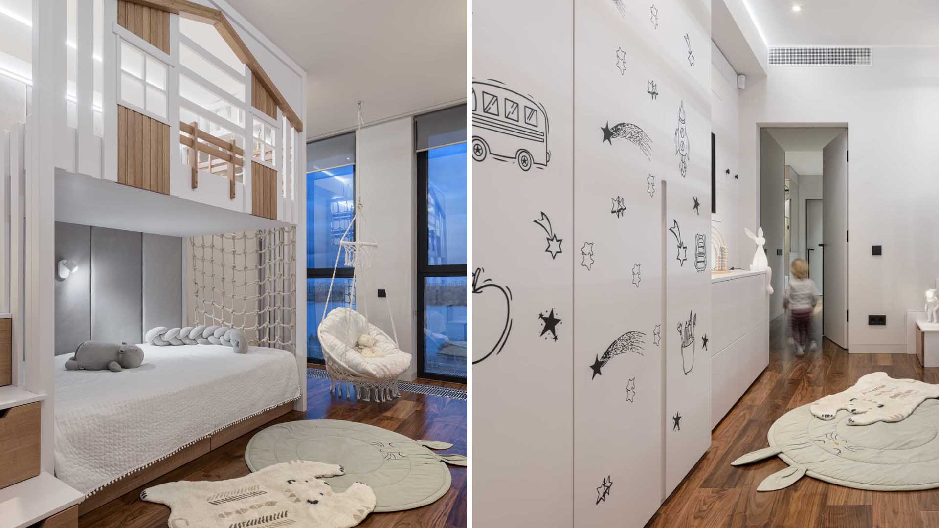 a-loft-play-area-was-designed-for-this-kids-bedroom-inside-an-apartment-with-high-ceilings