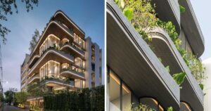 lighting-is-used-to-highlight-the-rounded-balconies-of-this-building