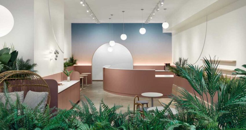 soft-colors-were-used-to-design-a-relaxed-atmosphere-for-this-cafe