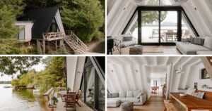 this-secluded-a-frame-cabin-was-given-a-contemporary-design-update