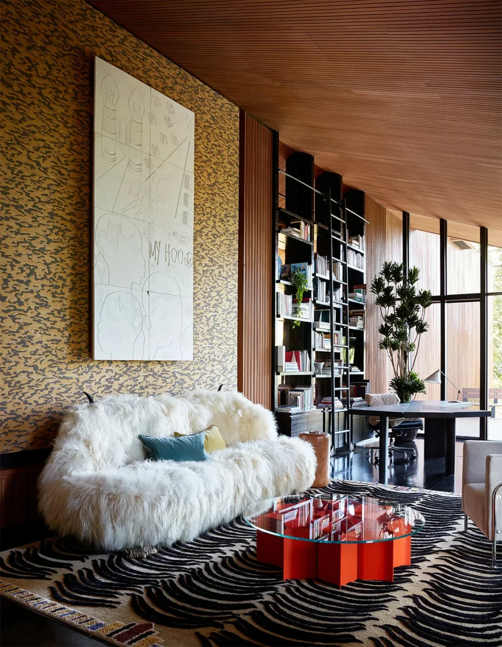 The renovated living area of the Smalley House