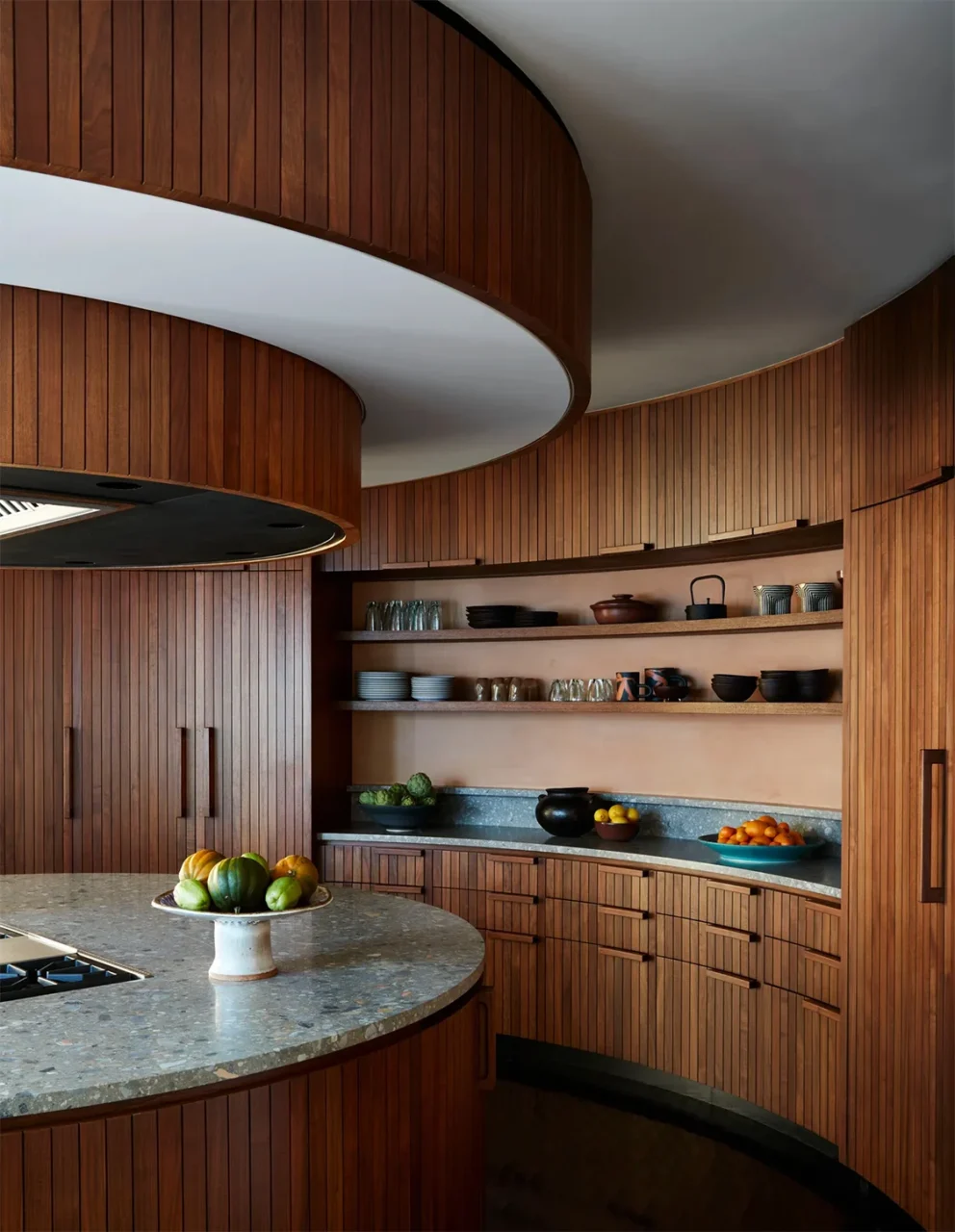 Reconfigured kitchen of the Smalley House