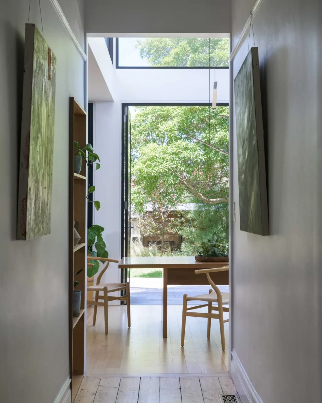 Hallway leading from the original Edwardian house into the new extension