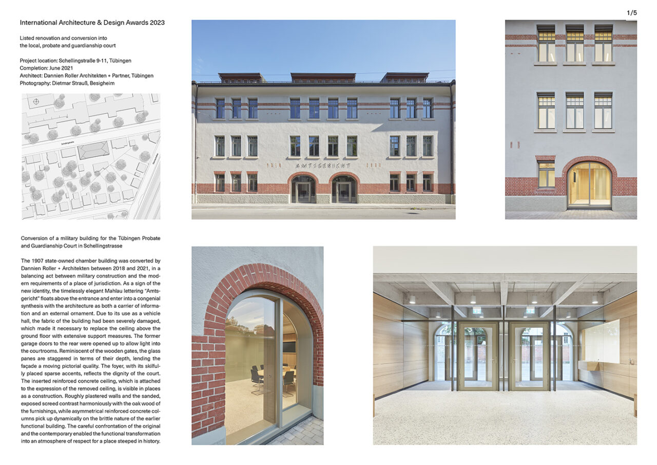 Conversion and Renovation of the Listed Local Probate and Guardianship Court Building in Tübingen