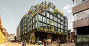 ceramic-forms-surrounding-the-windows-of-this-new-building-give-it-a-unique-character