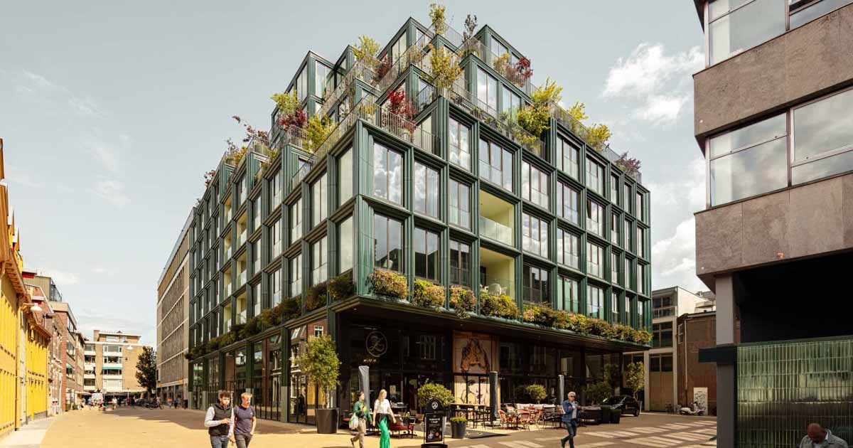 ceramic-forms-surrounding-the-windows-of-this-new-building-give-it-a-unique-character