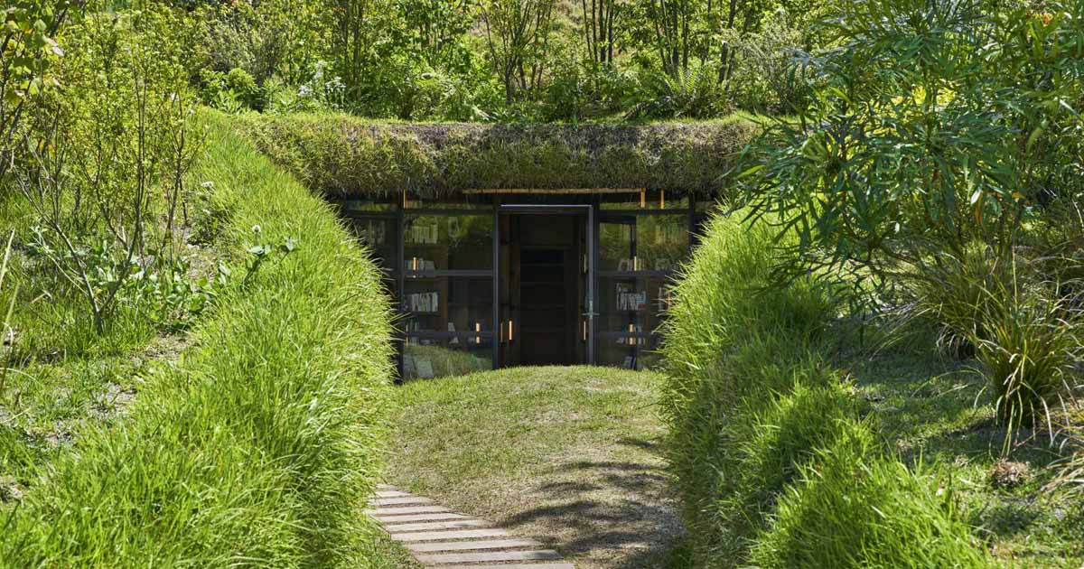 this-library-is-almost-entirely-built-into-the-land-around-it
