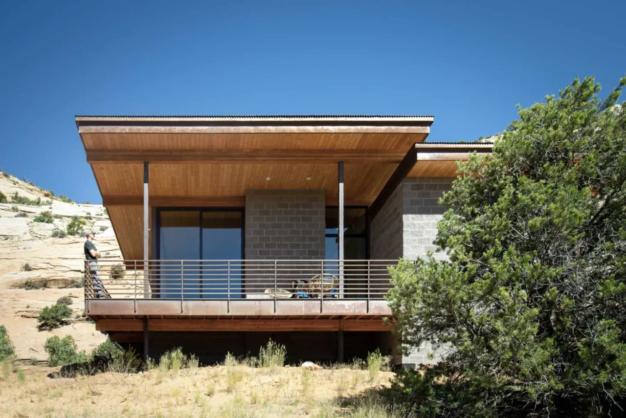Desert retreat in Grand Staircase-Escalante, Utah, resting near the base of a bluff
