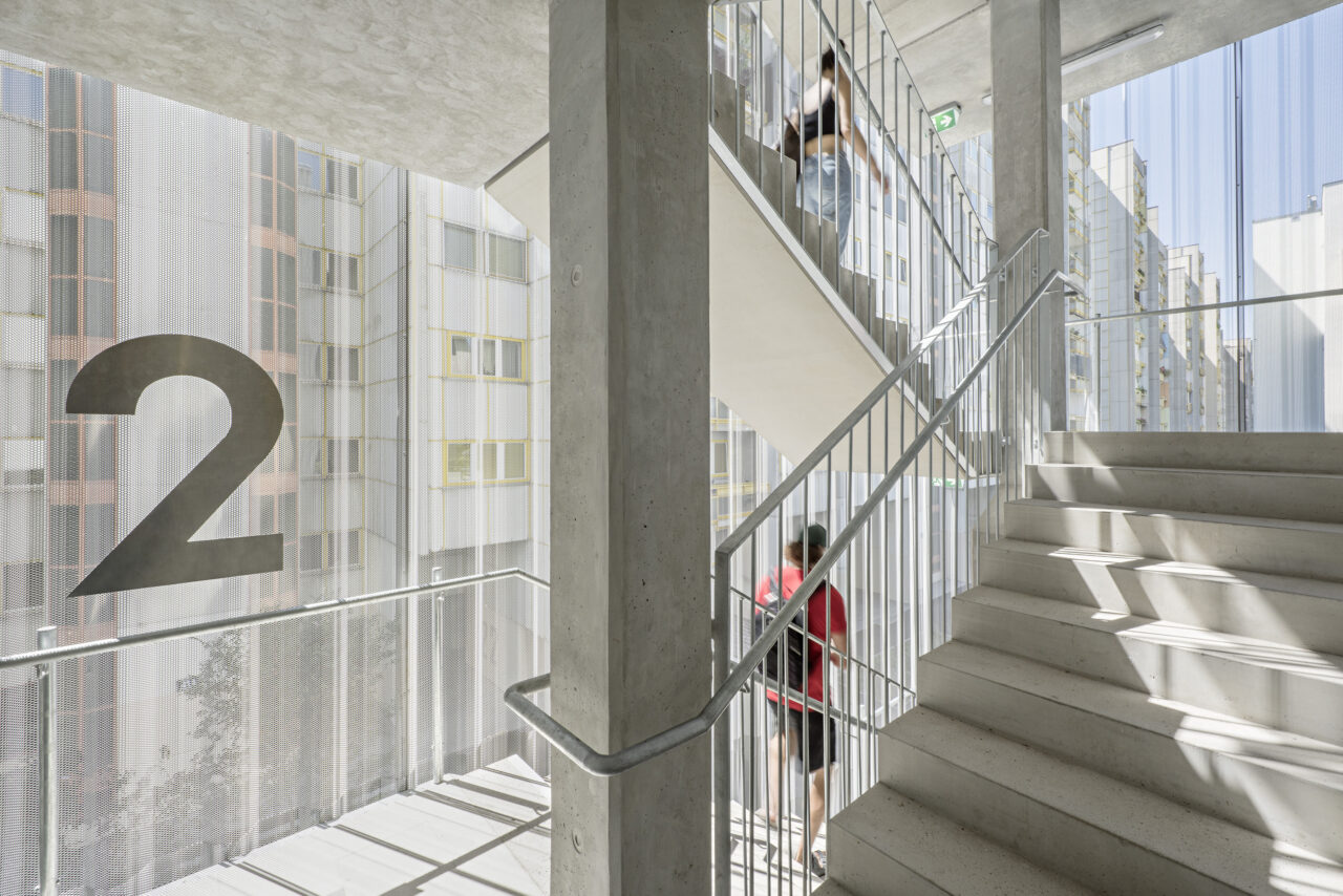 social housing with a garden deck for all residents