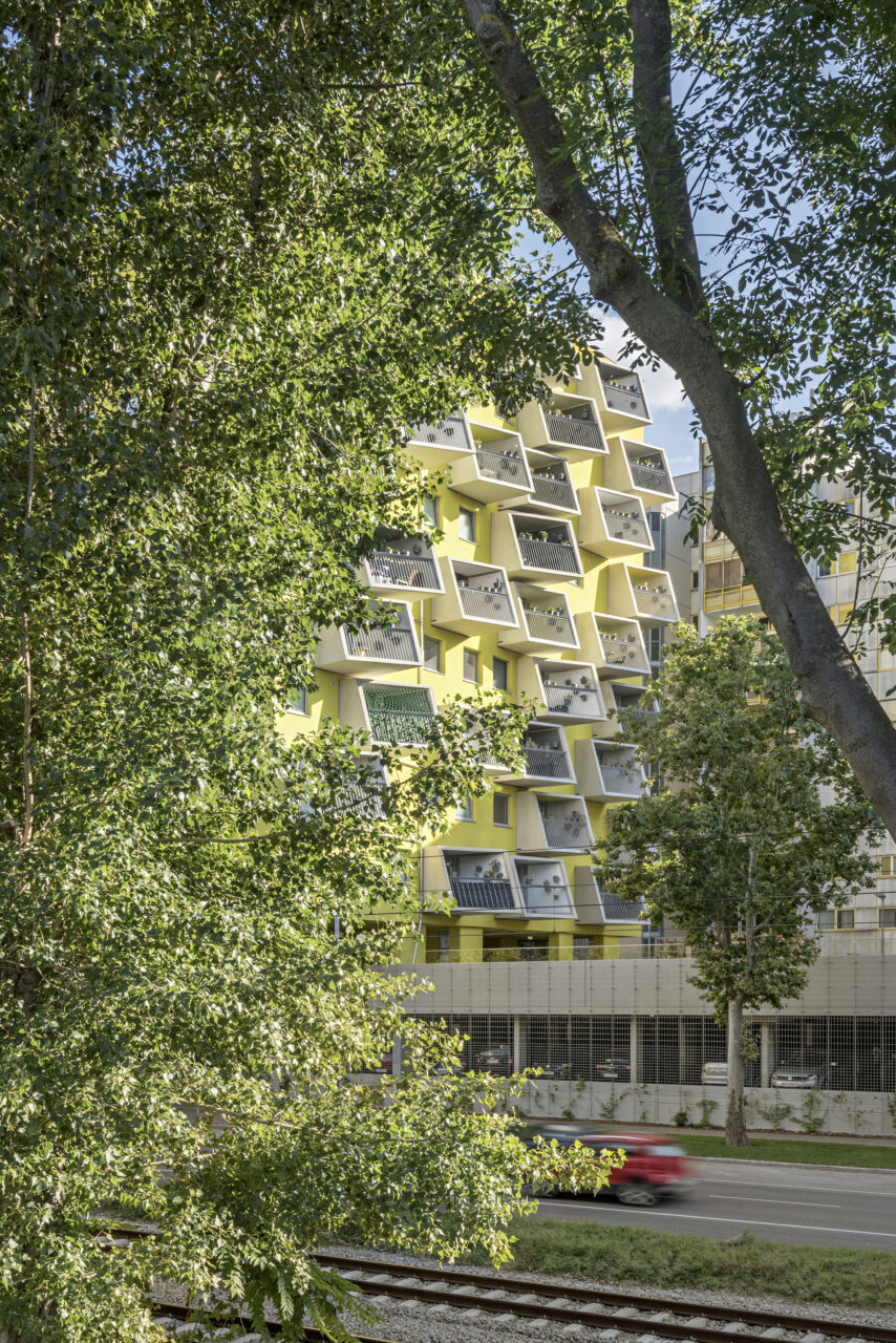social housing with a garden deck for all residents