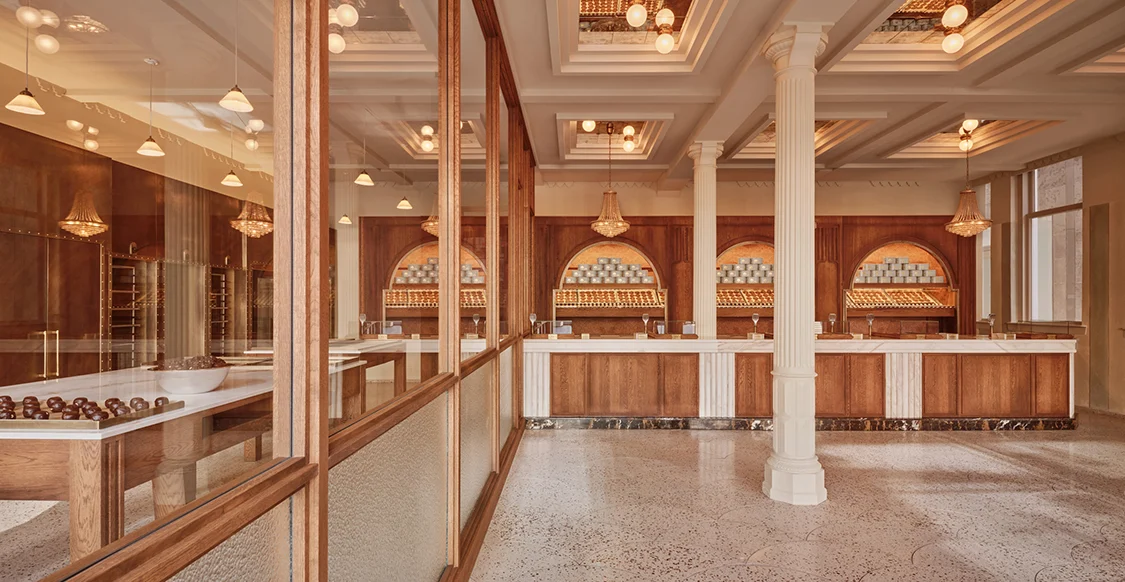 Van Stapele cookie bakery on Rokin in Amsterdam, designed by Studio Modijefsky