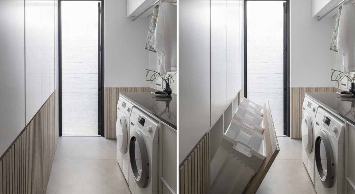 wood-panels-create-hiding-places-for-laundry-baskets-inside-this-home