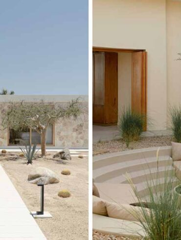 a-stone-covered-home-that-surrounds-a-central-courtyard-with-sunken-seating