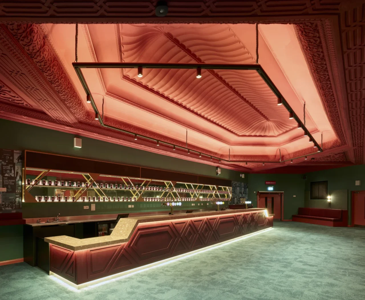 One of the bars inside the restored Soho Theatre Walthamstow