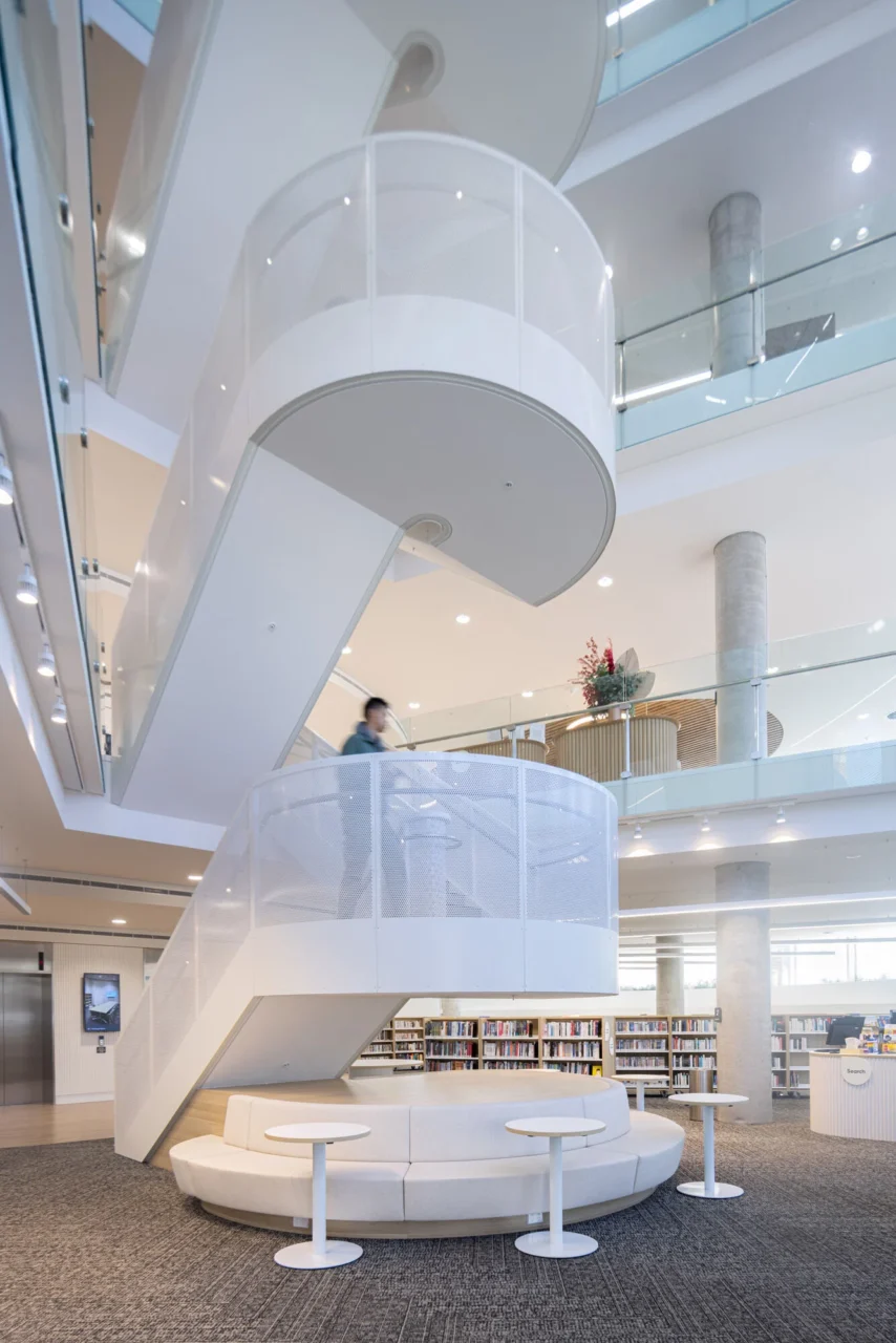 Central stair inside the Yellamundie Library