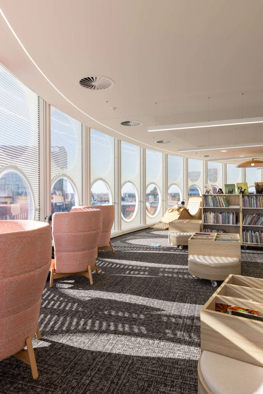 Youth area with seating for group study
