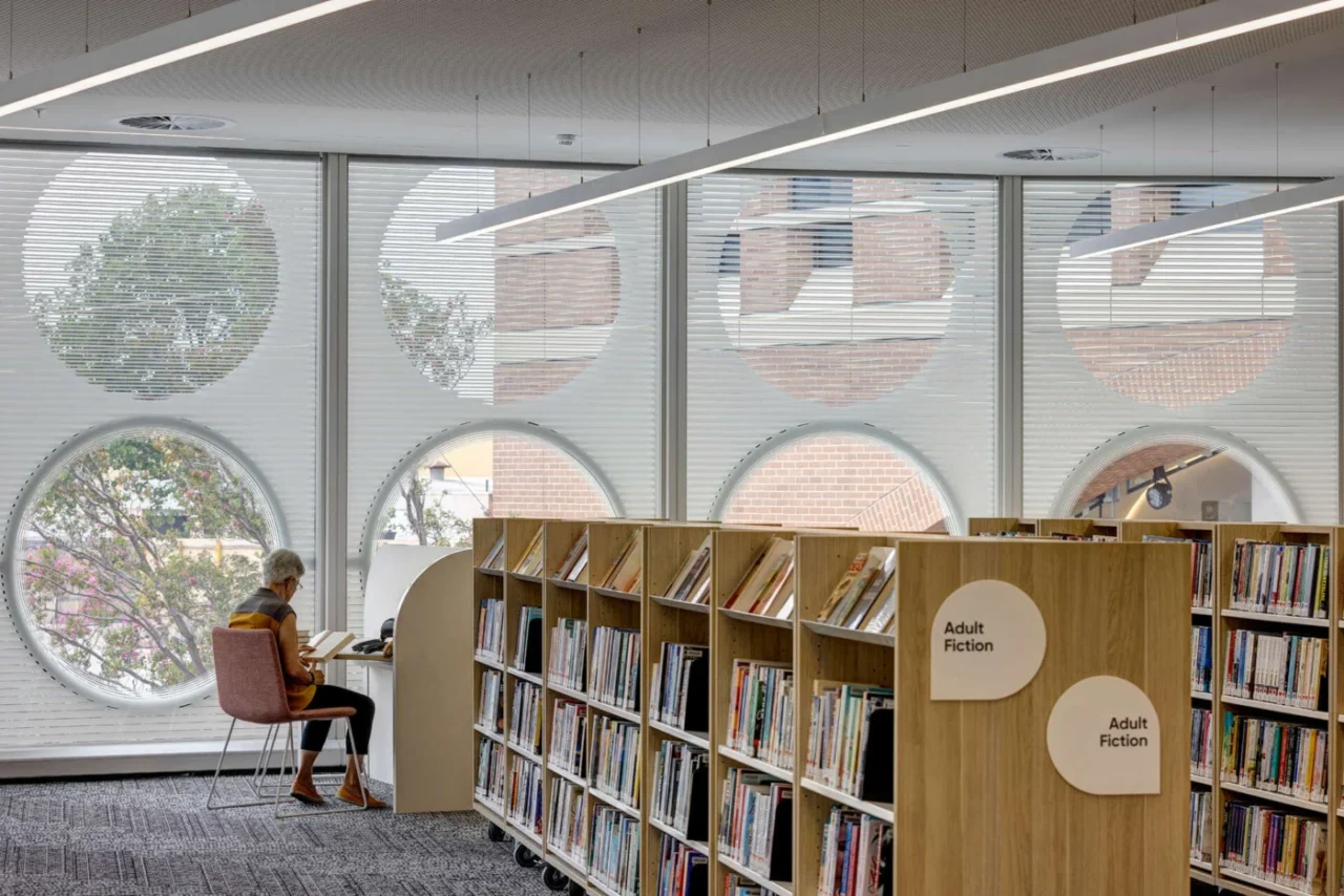 Mobile shelving in the Yellamundie Library collection