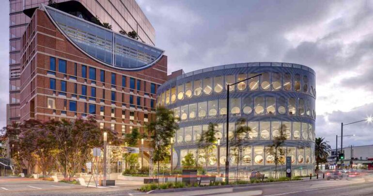 round-windows-cover-the-exterior-of-this-new-library