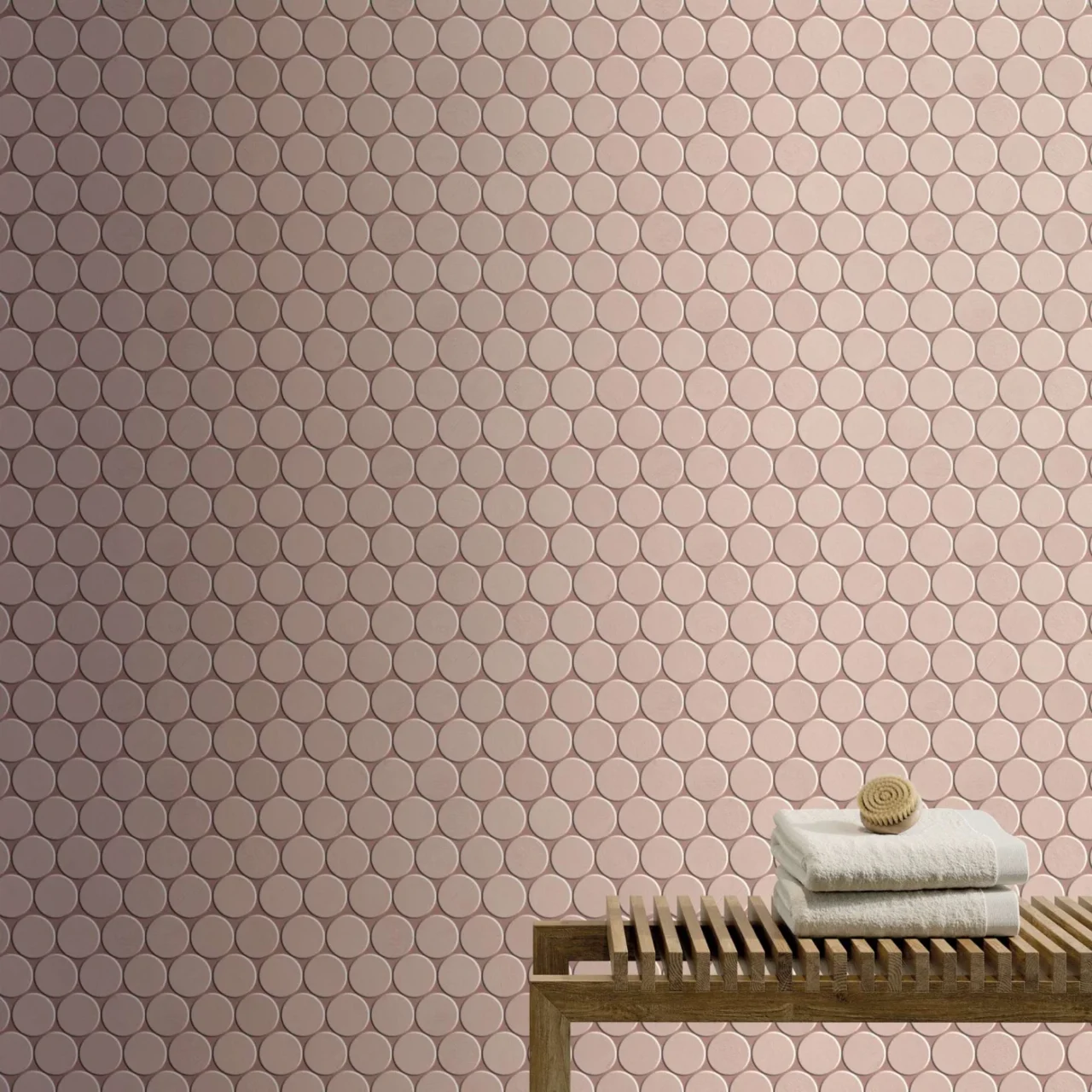 Dusty pink Italian ceramic tiles, part of the Kaleidoscope of Color trend