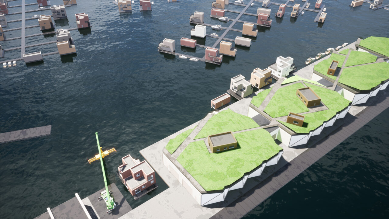 Smart Manufacturing - Floating House Module with Straw Bale Panel