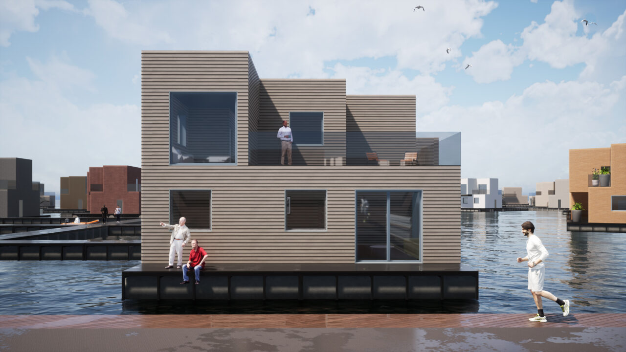 Smart Manufacturing - Floating House Module with Straw Bale Panel