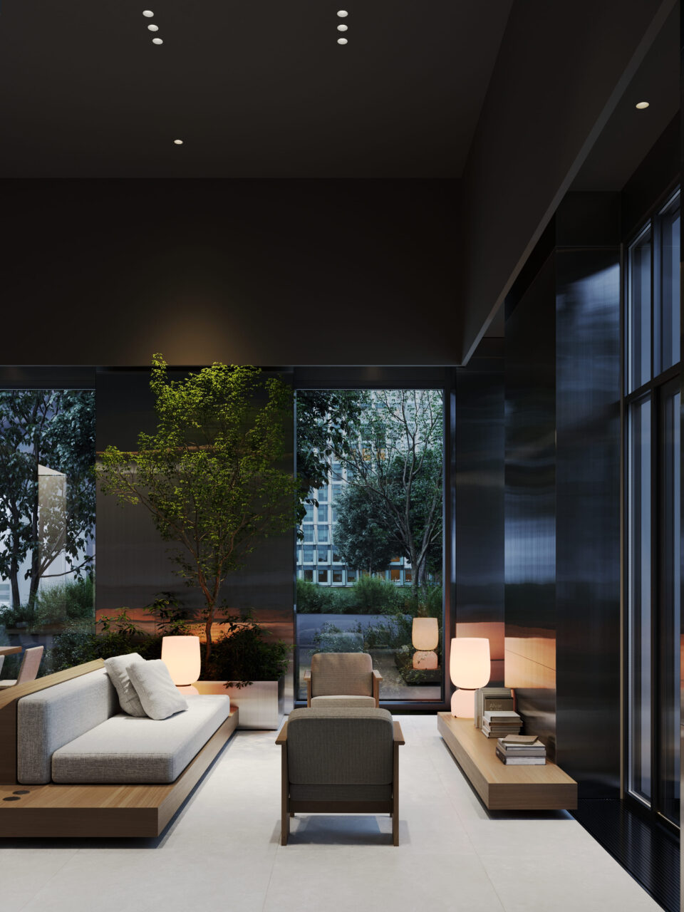 Public spaces in the Moments residential district