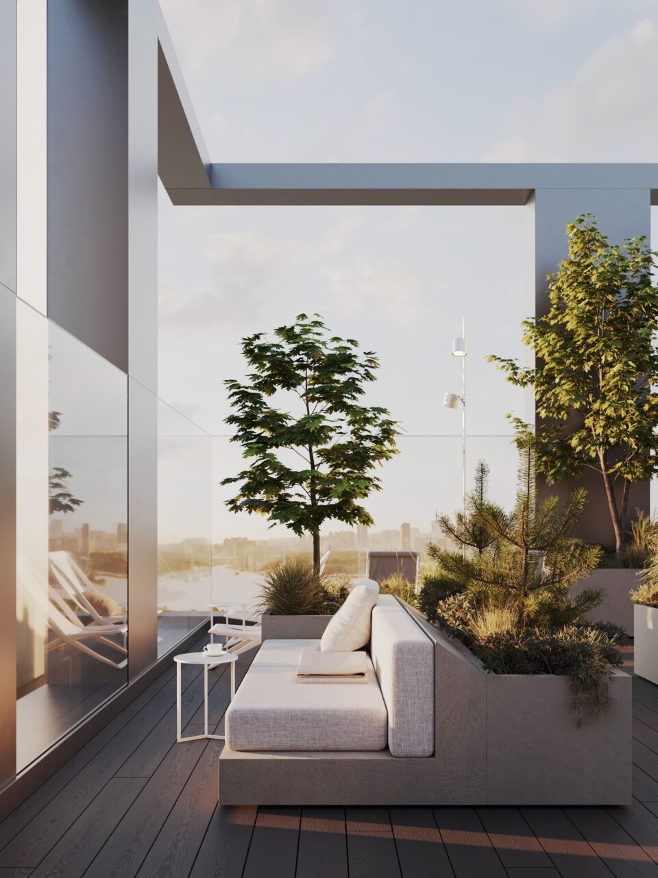 Public spaces in the Moments residential district