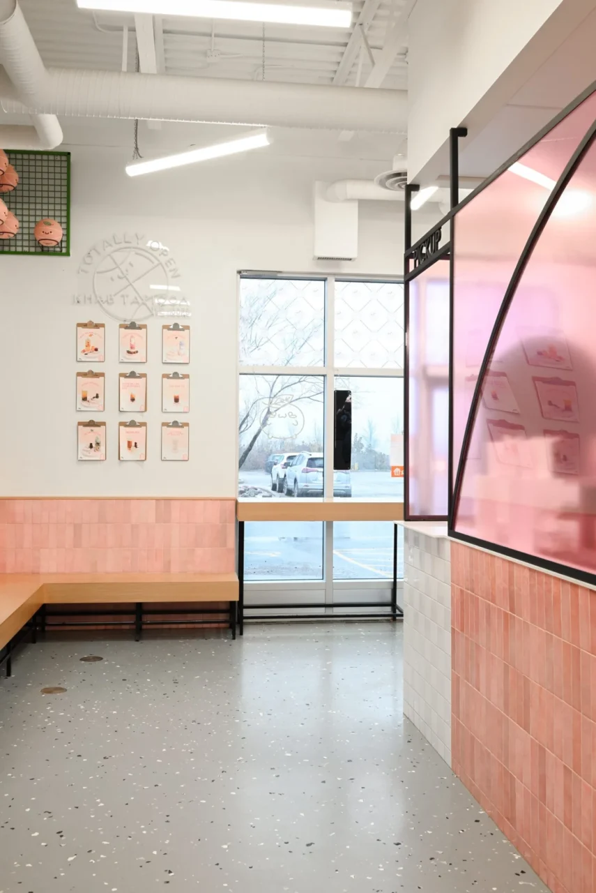 Pink tiles and pastel basketball graphics in the KHAB Tapioca Empress shop