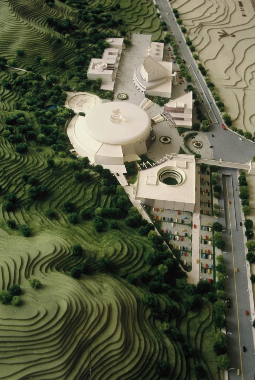 Model of the Seoul Arts Center by landscape architect Jung Youngsun