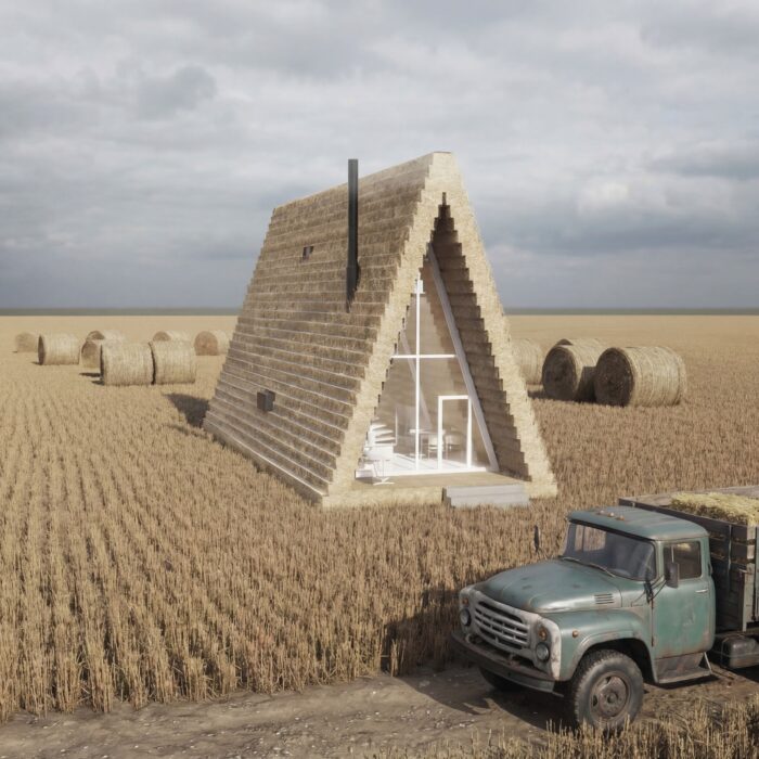 Modular Straw Bale Housing for Ukrainian Refugees by S SQUARE, Platinum, IADA 2026