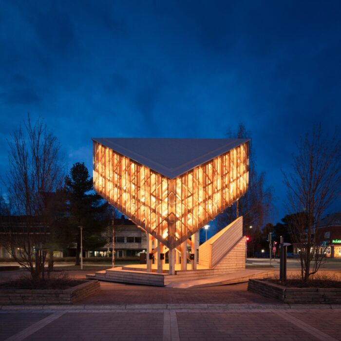 KIDE outdoor stage by Wood Program, Aalto University, Platinum, IADA 2026